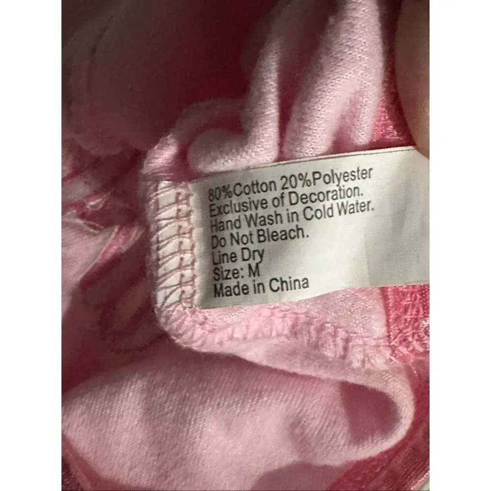 Puppy Love Pink Dog Sweatshirt Hoodie Size M Girly Girl Bow